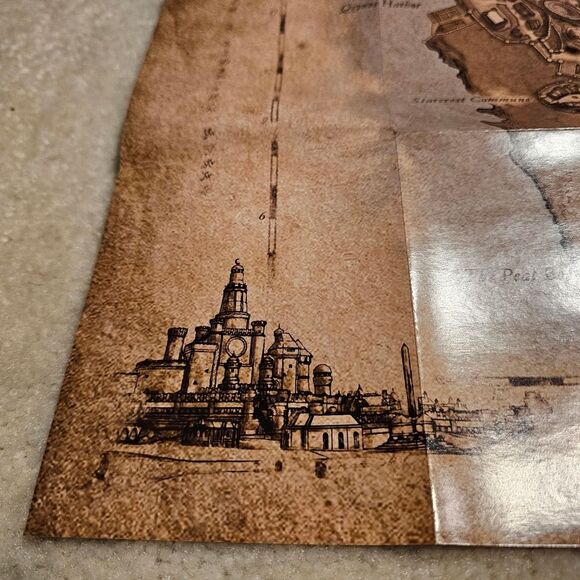 Everquest II Double-sided Map Qeynos Freeport Poster Wall Cartography Accent - Picture 7 of 11